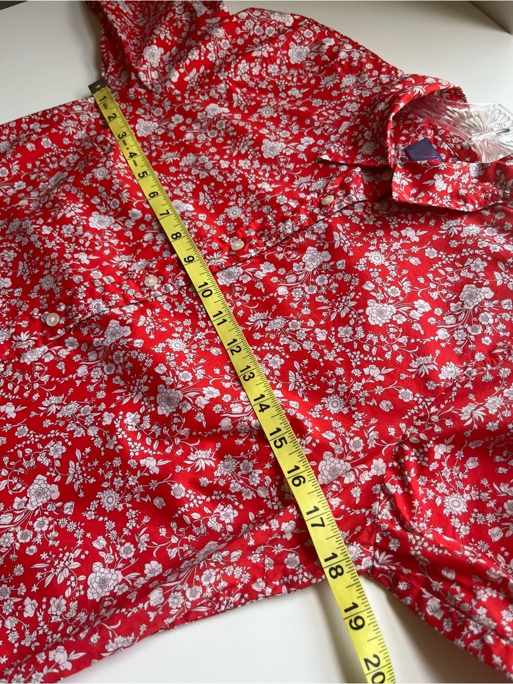 J Crew Liberty Of London Slim Perfect Shirt Summer Blooms Red Floral 6 Cotton